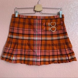 dollskill sugar thrillz plaid heart buckle skirt
